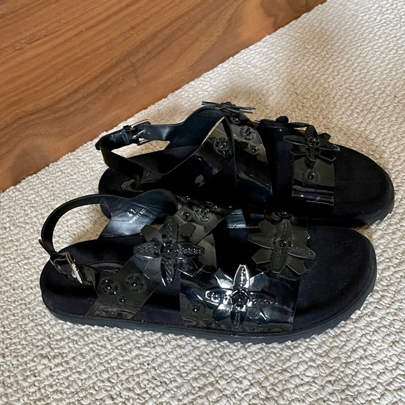 Tod’s Synthetic Women’s Floral Embellished Sandals, EU41, black - Picture 2 of 2